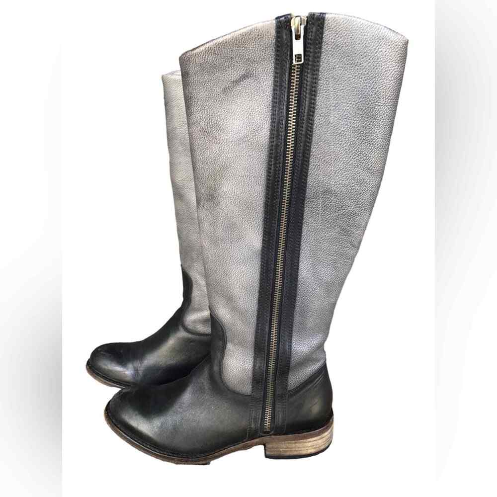Lucchese Tall Riding Boots color block zip up Coastal Cowboy sz 6 Style 4246 01 - Picture 4 of 10